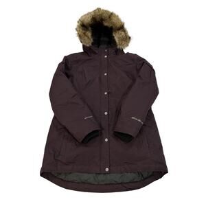 Eddie Bauer Superior 3.0 Down Parka Jacket Coat Womens XL Purple Plum 650 Fill